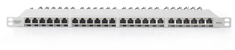 Digitus CAT 6A, Class EA High Density Patch Panel, shielded Light Grey (DN-91624S-SL-EA-G)