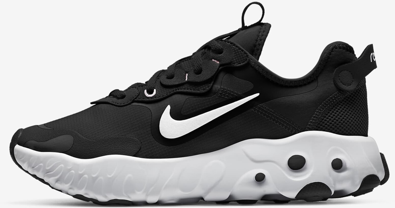 black and white nike react womens