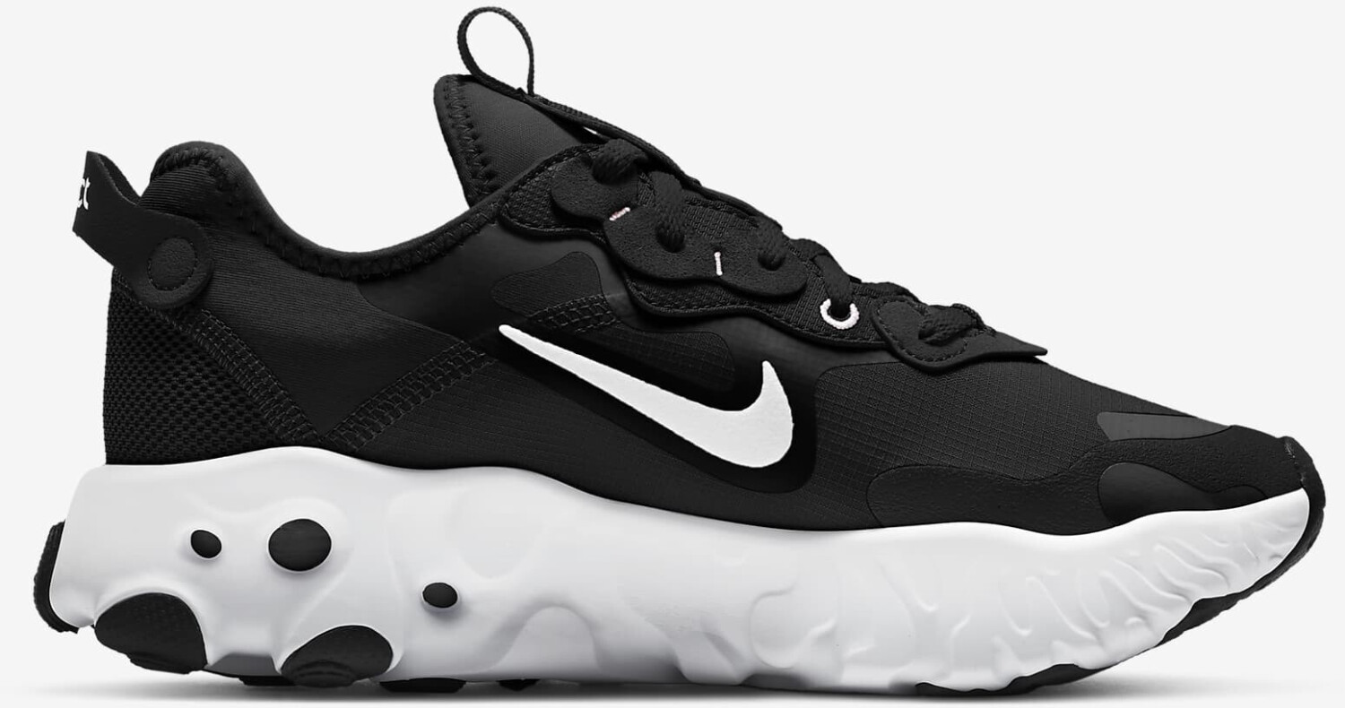 black and white nike react womens