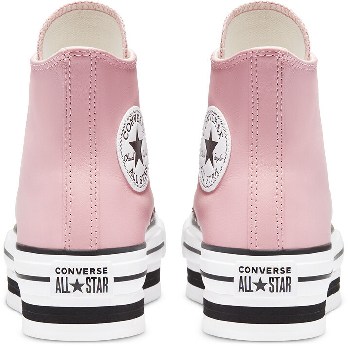 converse chuck taylor all star leather eva high top pink