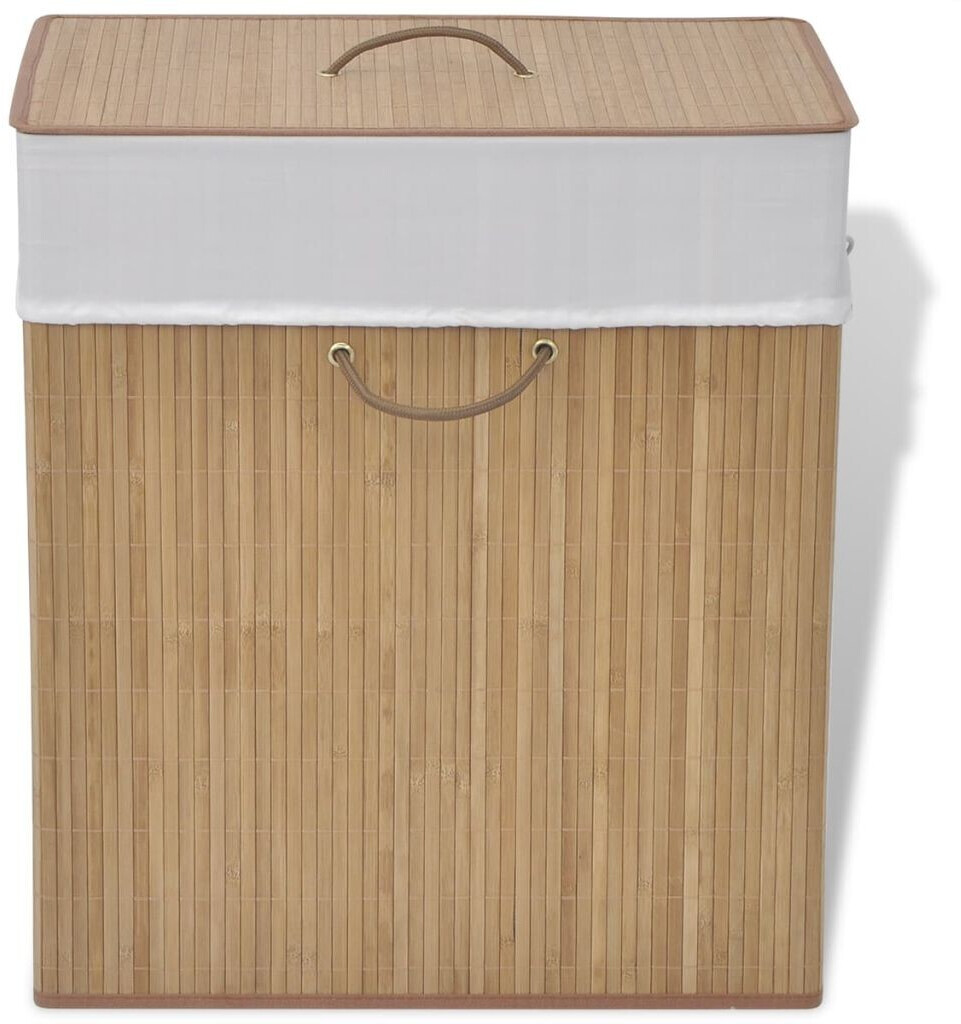 VidaXL Panier à linge en bambou naturel