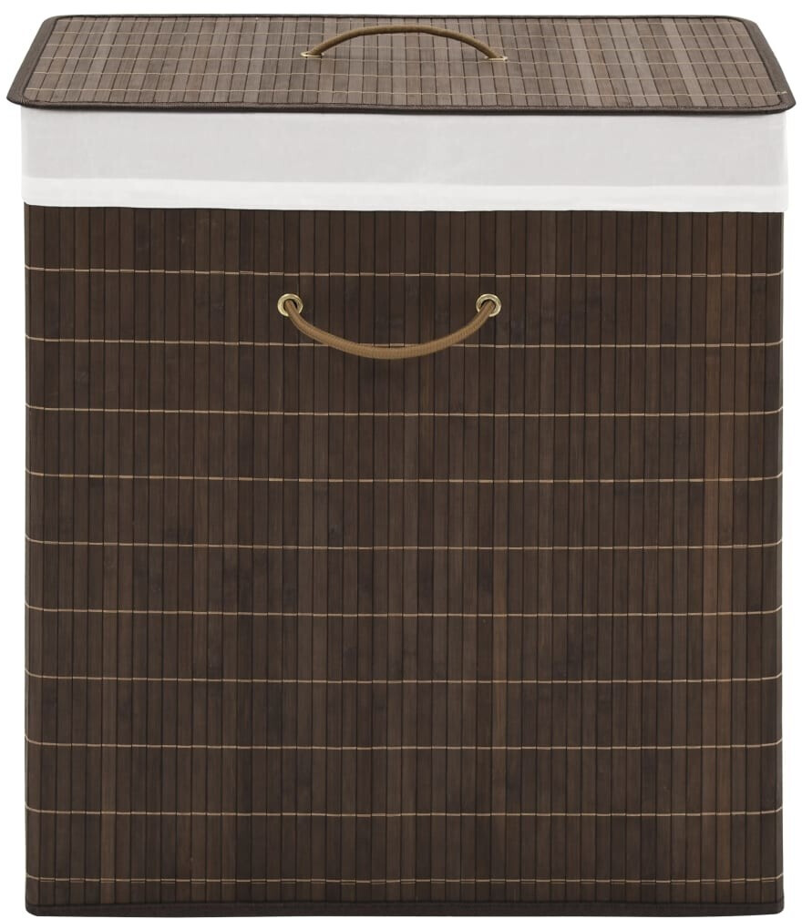 VidaXL Panier à linge en bambou marron foncé