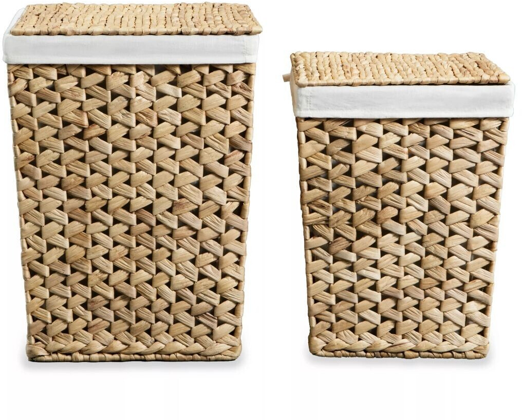 VidaXL Panier à linge en jacinthe d'eau (2 pièces)