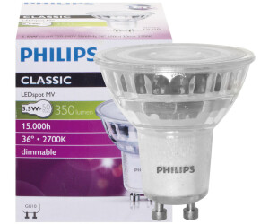 PHILIPS LED Spot GU10 Led Strahler 5W=50W Warm Leuchtmittel Classic DIMMBAR 36D 