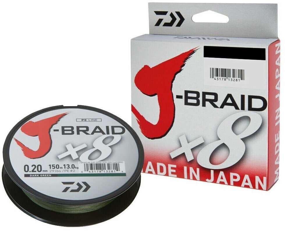 Daiwa j-braid x8 dark green 0.18mm 300m 12Kg