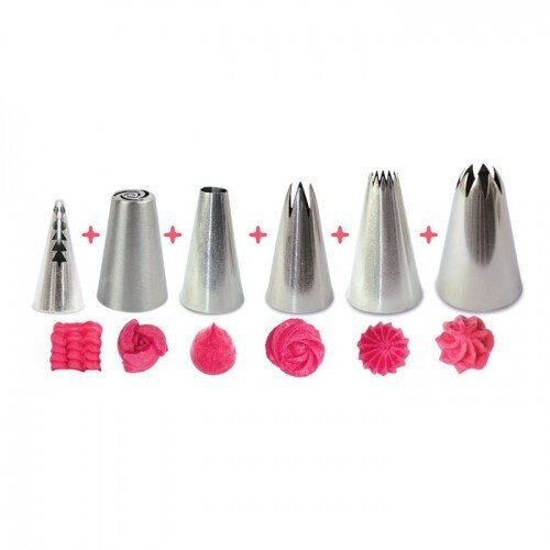 ScrapCooking Decorate 6 stainless steel nozzles for cupcake