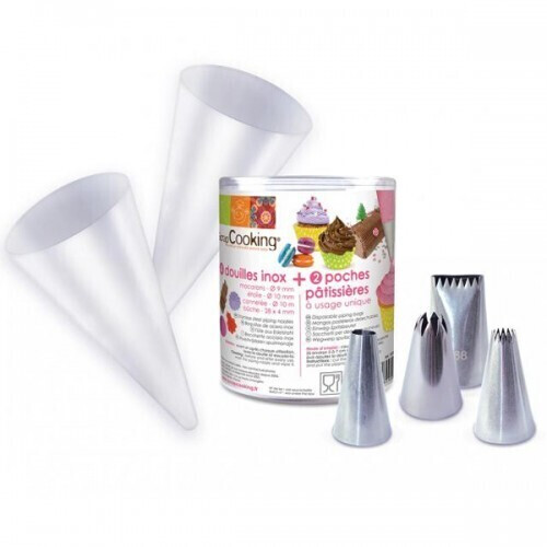 ScrapCooking Piping bag x 2 + spouts x 4