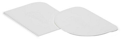 Patisse Dough scraper, set of 2 round / serrated