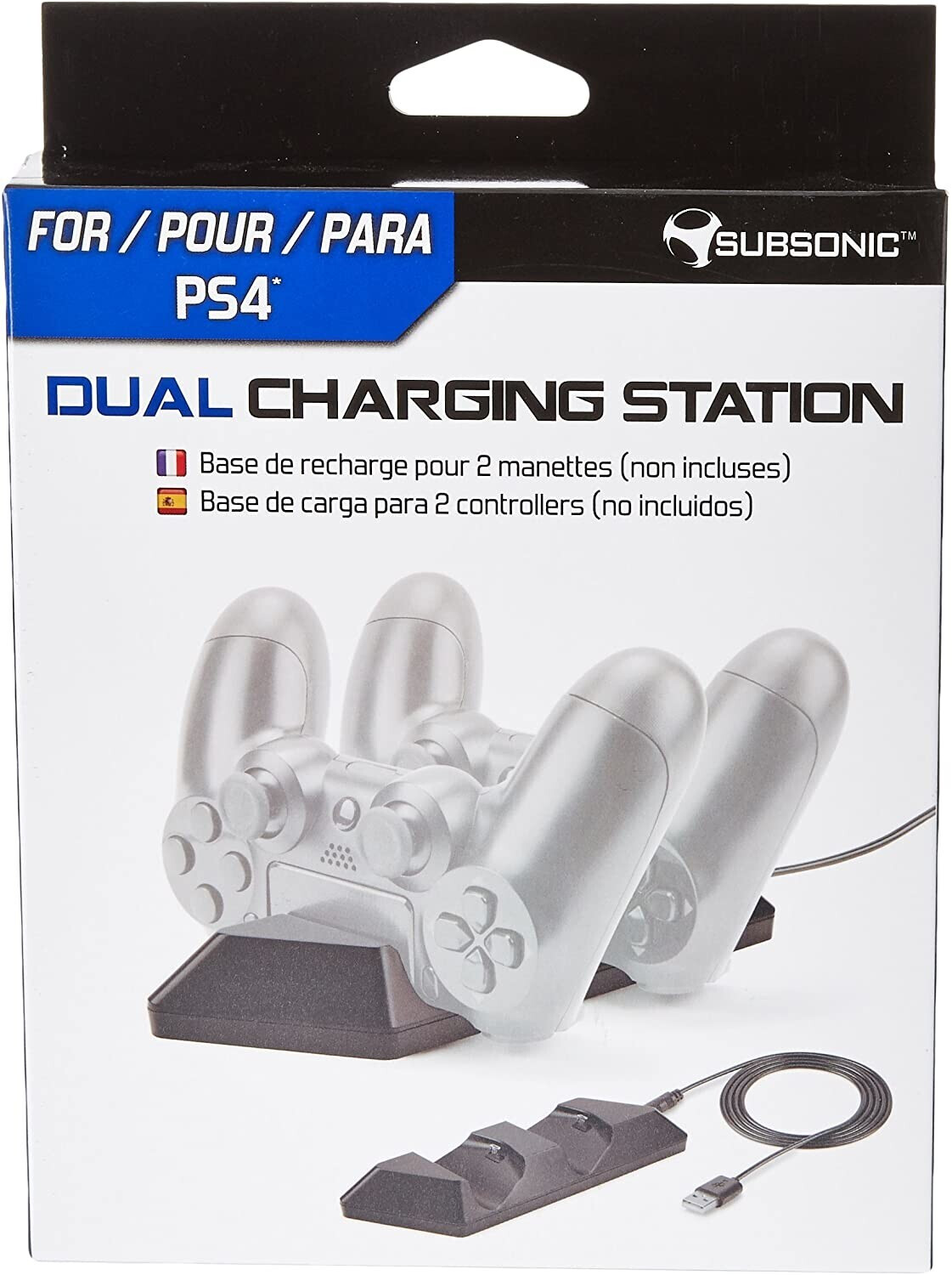 Chargeur SUBSONIC Station de recharge pour 2 manettes PS5