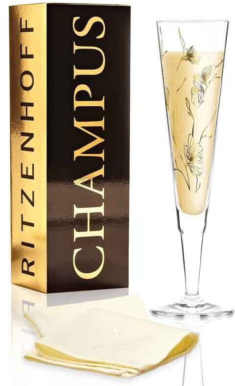 Ritzenhoff Champus champagne glass M. Benzoni (Floral) F20