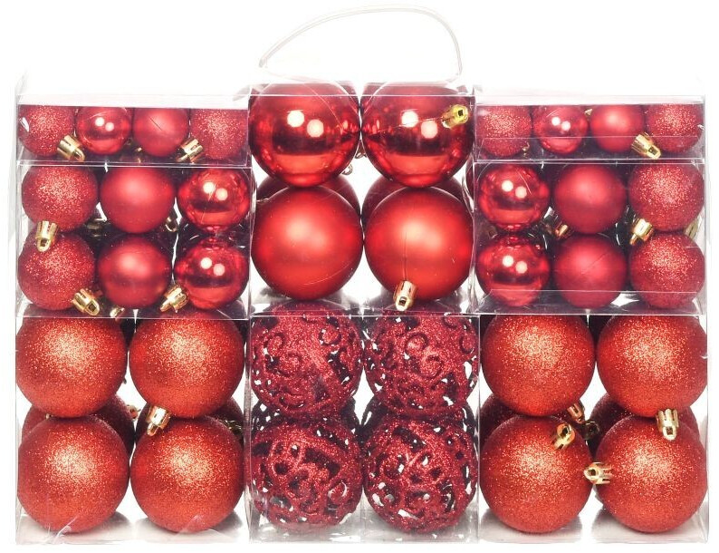 Photos - Christmas Decoration VidaXL Christmas Ornaments Red  (100 Pieces)