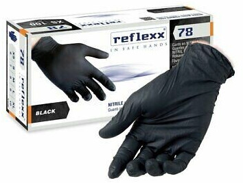 Reflexx s.r.l. Nitrile Gloves Single Use black M (100 pcs.)