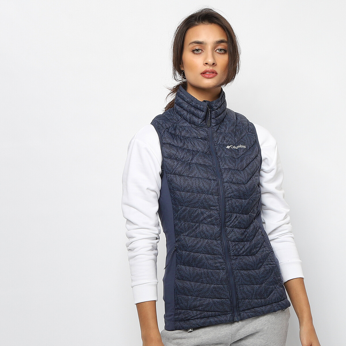 Columbia Powder Pass Vest Women nocturnal ferny/ferns print