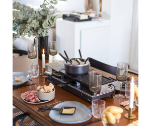 Livoo Appareil à raclette et fondue 12 personnes DOC234, Noir :  : Cuisine et maison