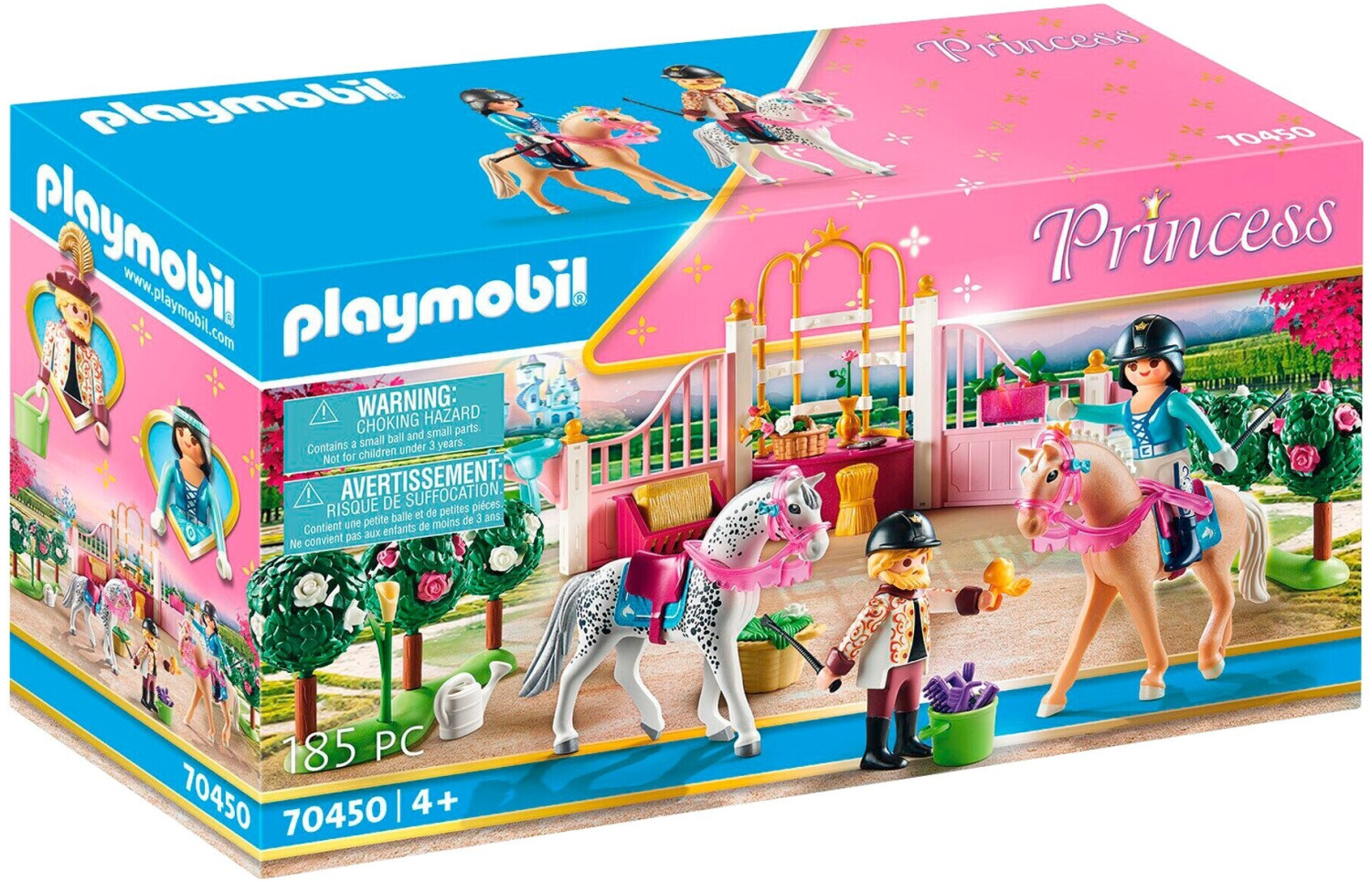 Photos - Toy Car Playmobil Princess - Riding lessons in the stables  (70450)