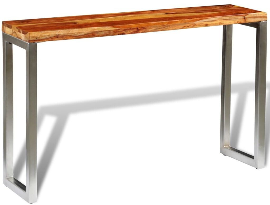 vidaXL Table console en bois avec pieds en acier