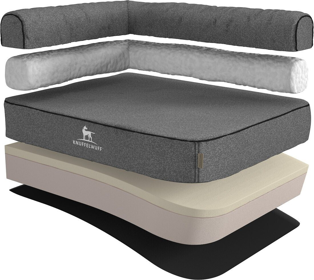 Knuffelwuff Lit pour chien Dog Bed Marlie XXXL Left Rest Grey Knuffelwuff Lit pour chien Dog Bed Marlie XXXL Left Rest Grey