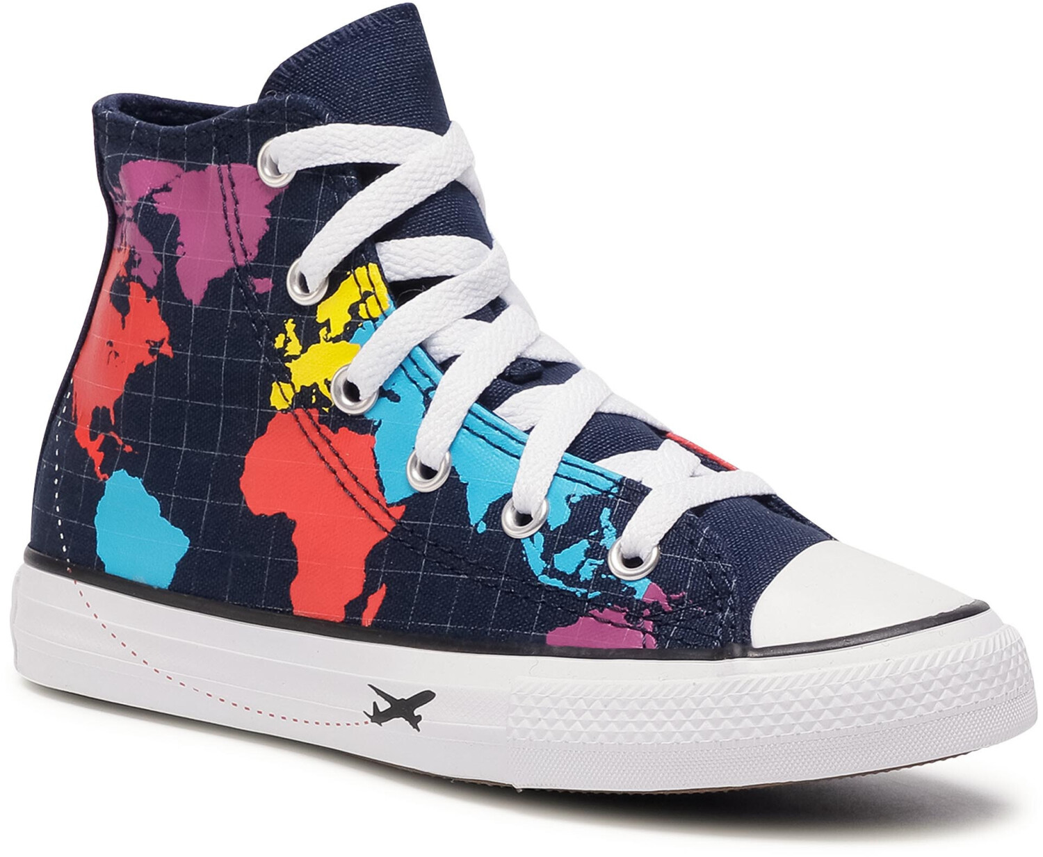 Converse Geography Class Chuck Taylor All Star Hi Kids obsidian/sail blue