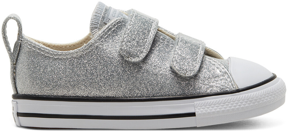 Converse Toddlers' Coated Glitter Easy-On Chuck Taylor All Star Kids silver/white/black