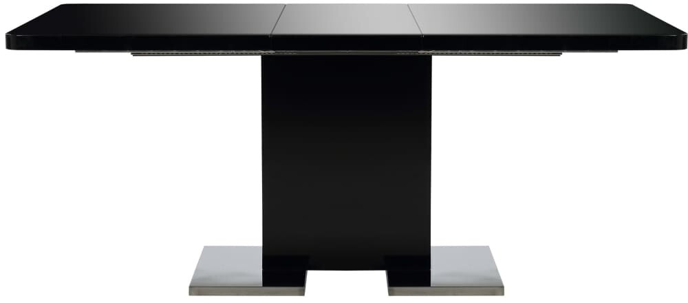 VidaXL Table de salle à manger extensible noir brillant 180 x 90 x 76 cm