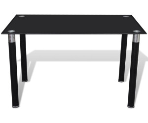 Vidaxl Dining Table With Glass Top Black Ab 117 45 Preisvergleich Bei Idealo De