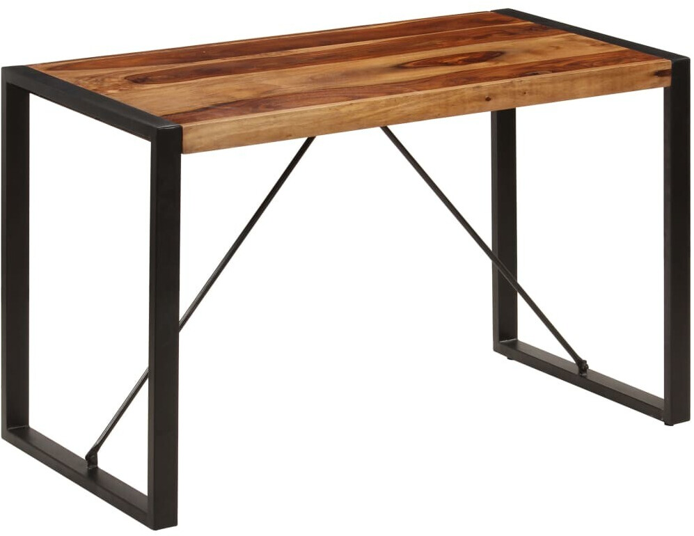 VidaXL Table de salle à manger en bois de sesham 120 x 60 x 76 cm