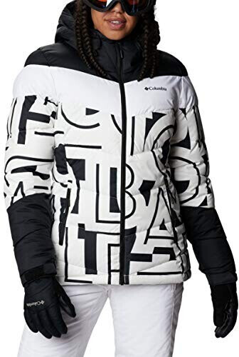 Columbia Abbott Peak Insulated Jacket Women's white typo print/black