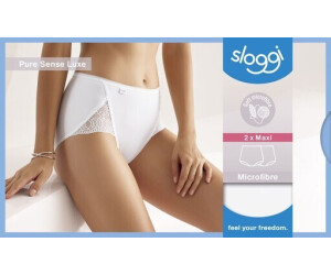 Sloggi Womens Sloggi Pure Sense Luxe H Maxi Womens Panties, Set of 2 