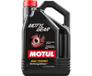 Motul Motylgear 75W90 Synthetic Gear Oil - 1 Liter, API GL4/GL5 For Manual Transmissions (109055)