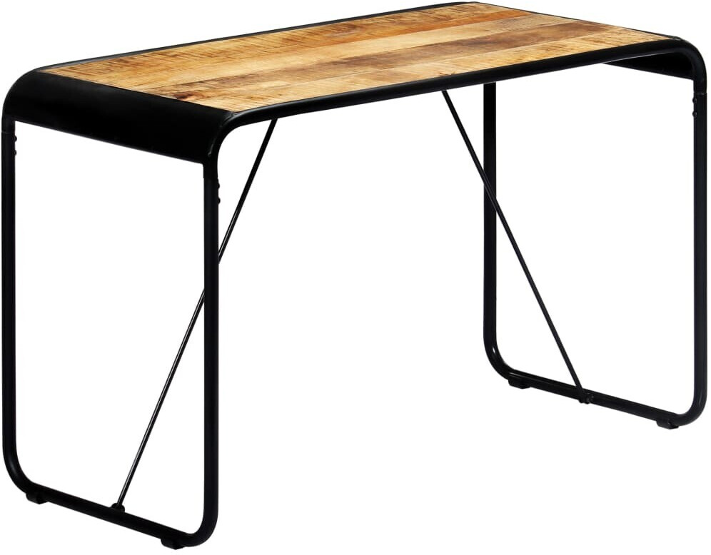 Photos - Dining Table VidaXL  Mango Wood and Steel 118 x 60 x 76 cm 