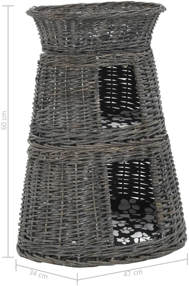 vidaXL Panier pour chat gris vidaXL Panier pour chat gris
