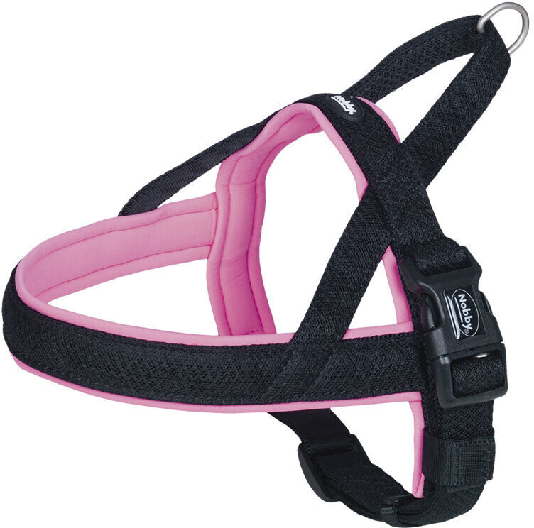 Nobby Norwegian Dog Harness Mesh Preno 75-98cm + 62cm 40/45mm Pink