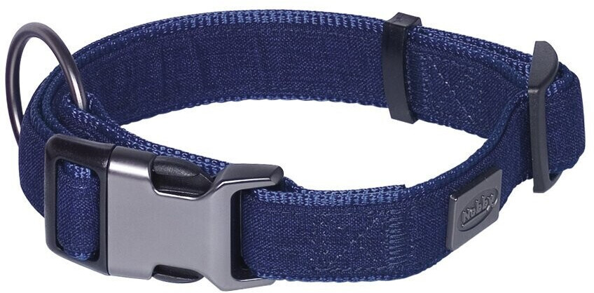 Nobby Dog Collar Linen Deluxe L-XL 45-65cm Blue