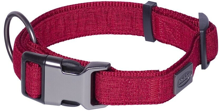 Nobby Dog Collar Linen Deluxe L-XL 45-65cm Red
