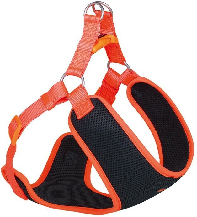 Nobby Dog Harness Black Mesh Reflect S 41-46x1cm Orange
