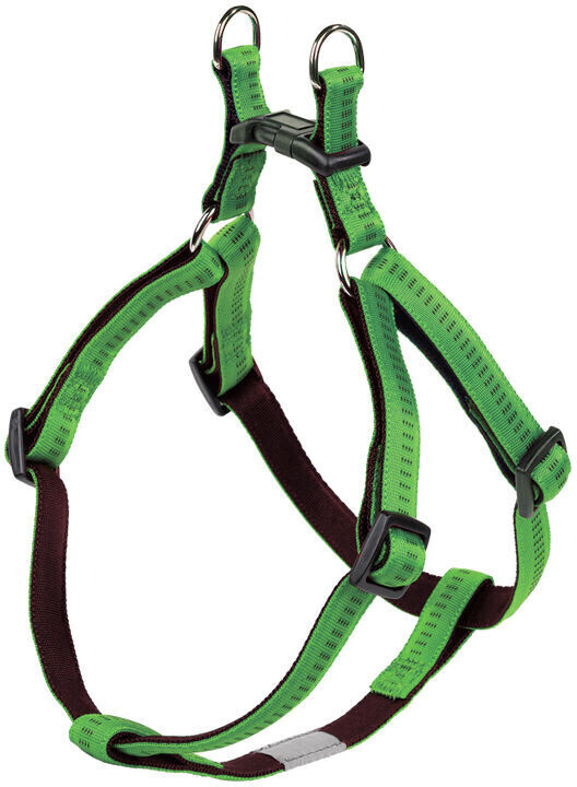 Nobby Dog Harness Soft Grip Nylon 30-40cm 10mm Light Green/Brown