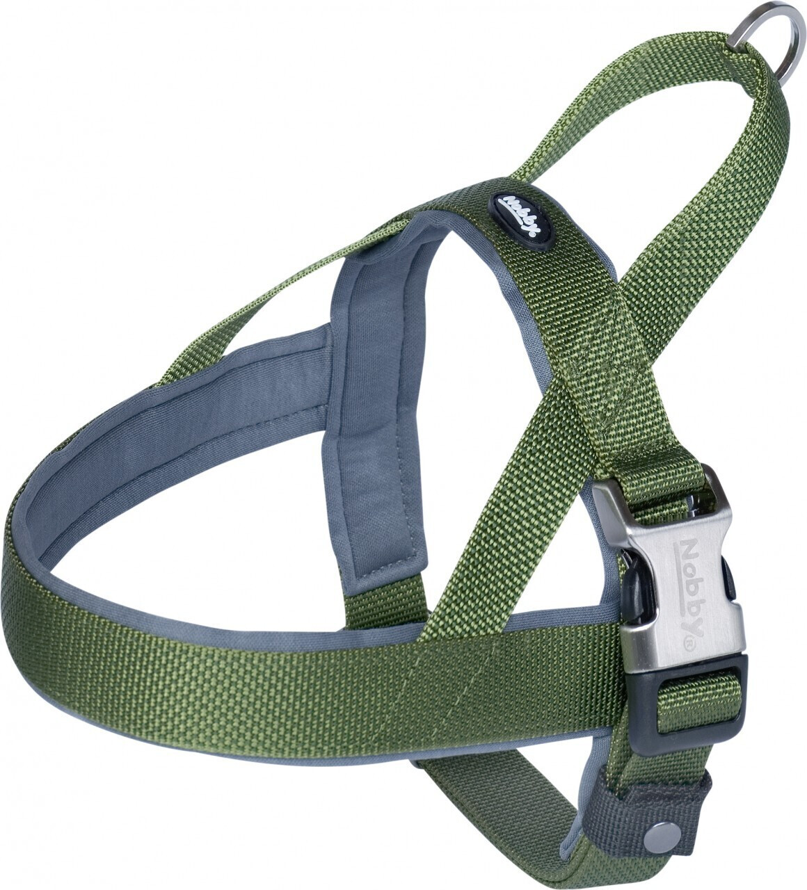 Nobby Norwegian Dog Harness Preno Royal M-L 50-64cm Brustgurt 42cm 25/35mm Olive Green