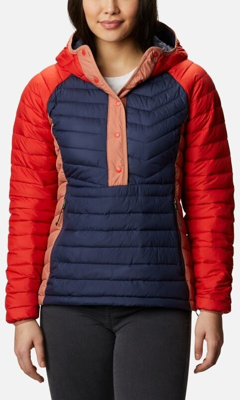 Columbia Powder Lite Insulated Anorak Women Nocturnal, Bold Orange, Nova Pink