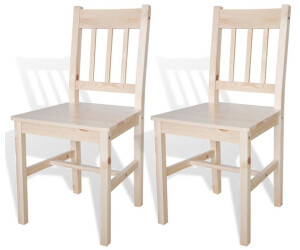 Vidaxl Dining Chairs In Pine Wood 2 Pieces Ab 89 99 Preisvergleich Bei Idealo De