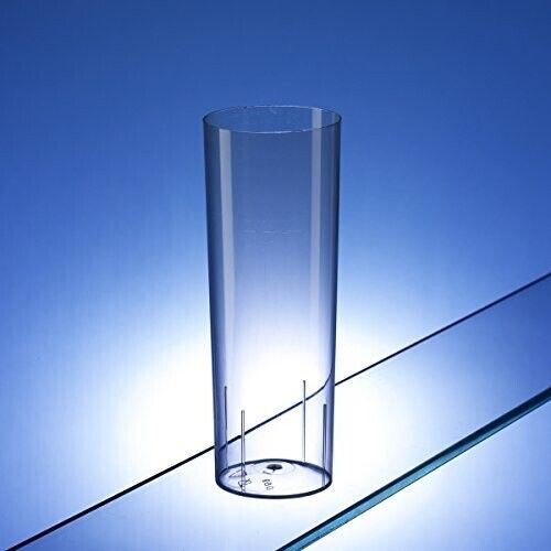 bar@drinkstuff Slim Jim drinking glasses made of plastic, reusable, 300 ml each, 10 pieces