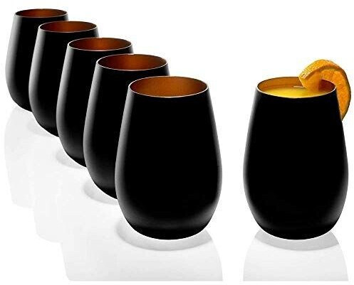 Stölzle Glasses 465ml set of 6 black bronze