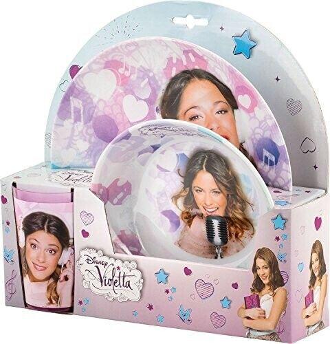 BBS 124038 - Violetta Mealtime Set with drinking glass PS, 2 pieces made of melamine