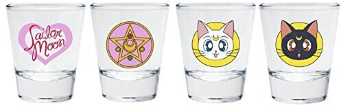 Abystyle Sailor Moon shot glasses emblems