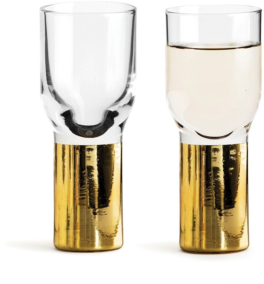 Sagaform Club shot glass 2-pack gold-colored