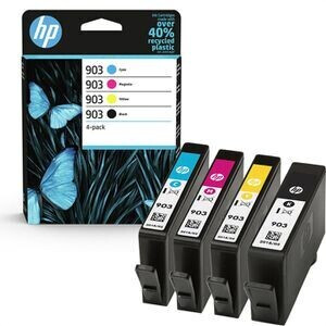 HP 6ZC73AE  HP 903 4-pack Black/Cyan/Magenta/Yellow Original Ink