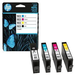 HP 903 Noir et couleur - Pack de 4 cartouches d'encre de marque HP 6ZC73AE  noir et couleurs de simple capacite