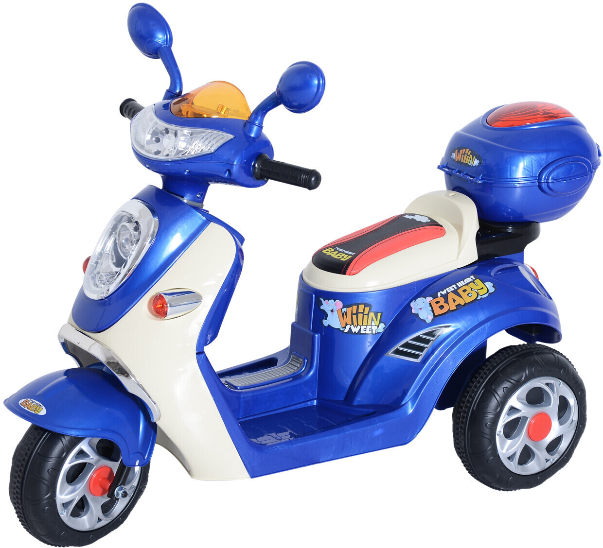HomCom Moto scooter électrique 6 V bleu