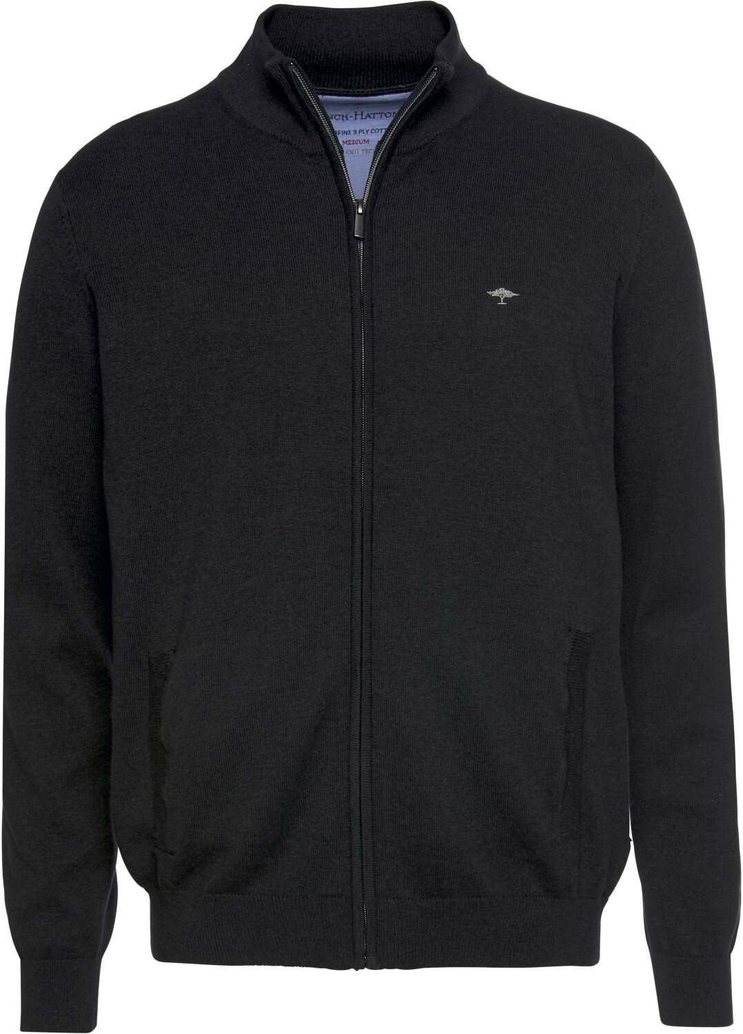 Fynch-Hatton Strickjacke aus feiner Baumwolle (SFPK 212) charcoal
