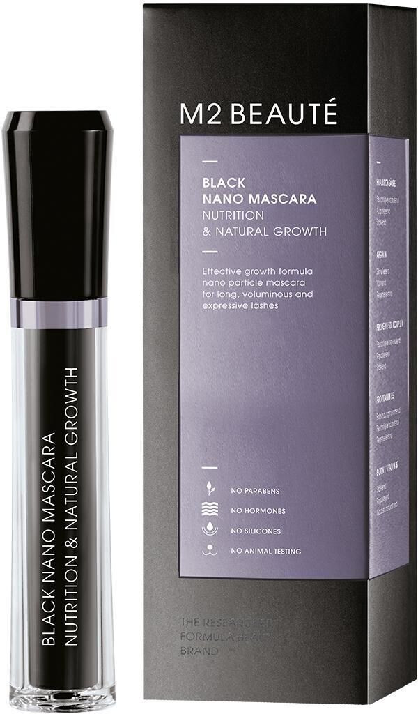 M2 Beauté Black Nano Mascara Nutrition & Natural Growth