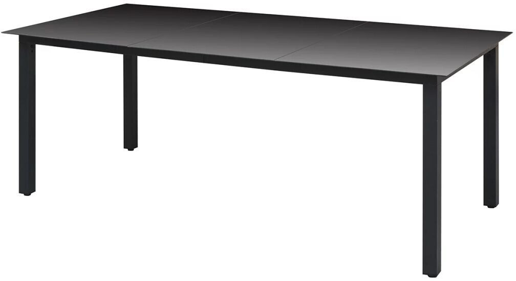 VidaXL Table de jardin en aluminium noir 190 x 90 x 74 cm